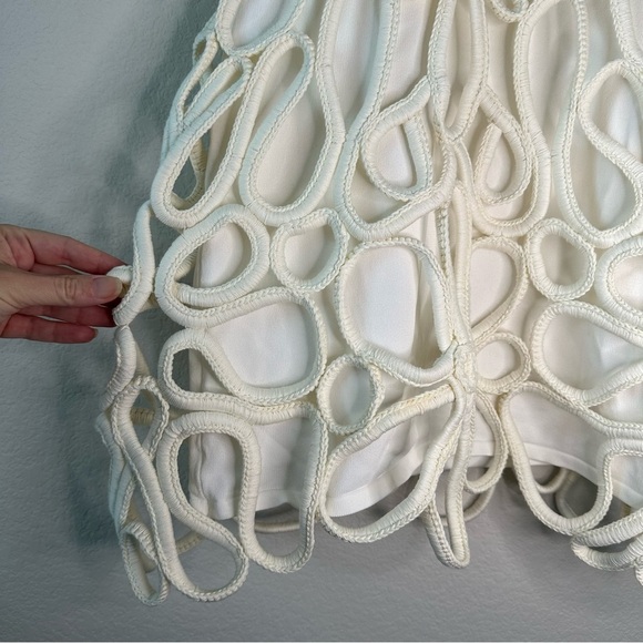 Cult Gaia Danica Crochet Sheer Mini Dress
Coverup Off White SZ S - Picture 5 of 15